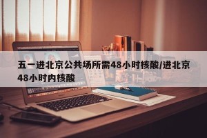五一进北京公共场所需48小时核酸/进北京48小时内核酸